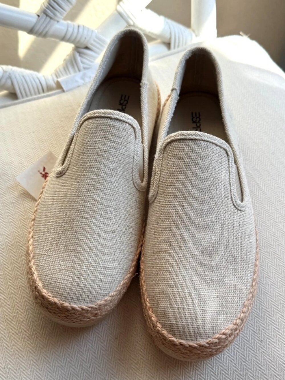 Esprit Nadine Women's Espadrille Slip On Canvas Crochet Beige Size 8.5 NWOB - Picture 4 of 13